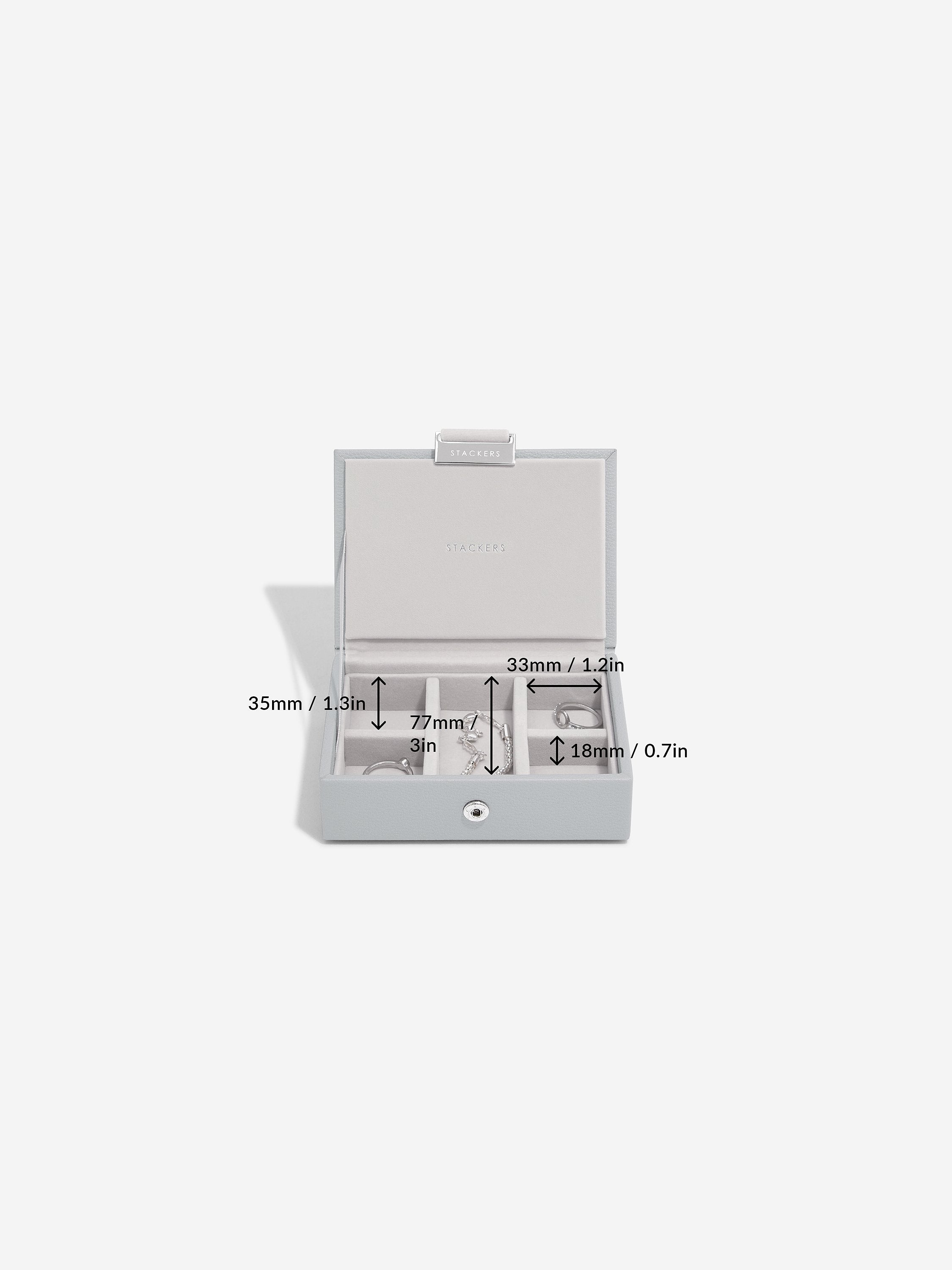 Pebble Grey Set of 2 Micro Stackers