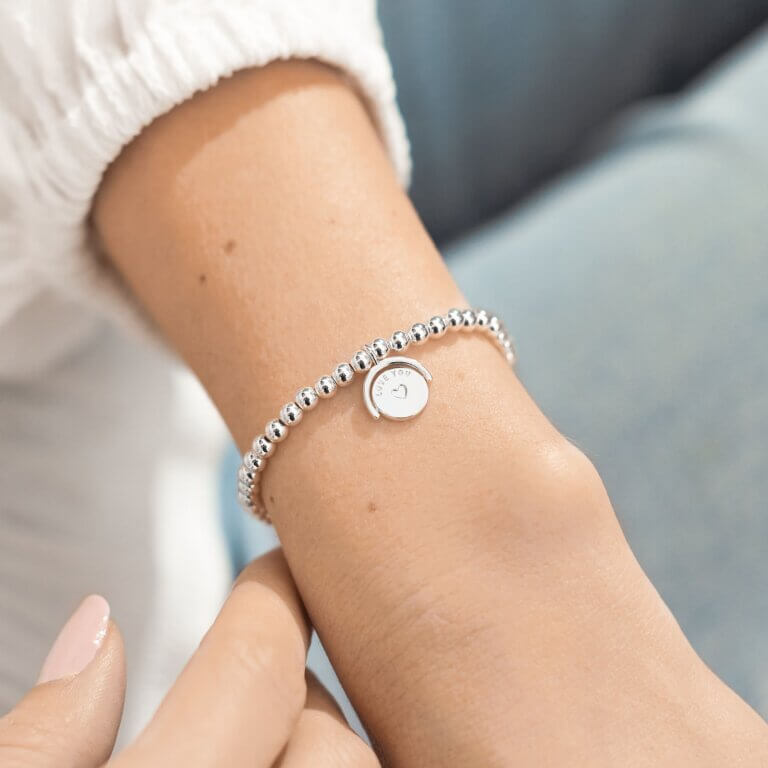 Spinning Boxed A Littles | Love You To The Moon | Silver | Bracelet | 17.5cm Stretch