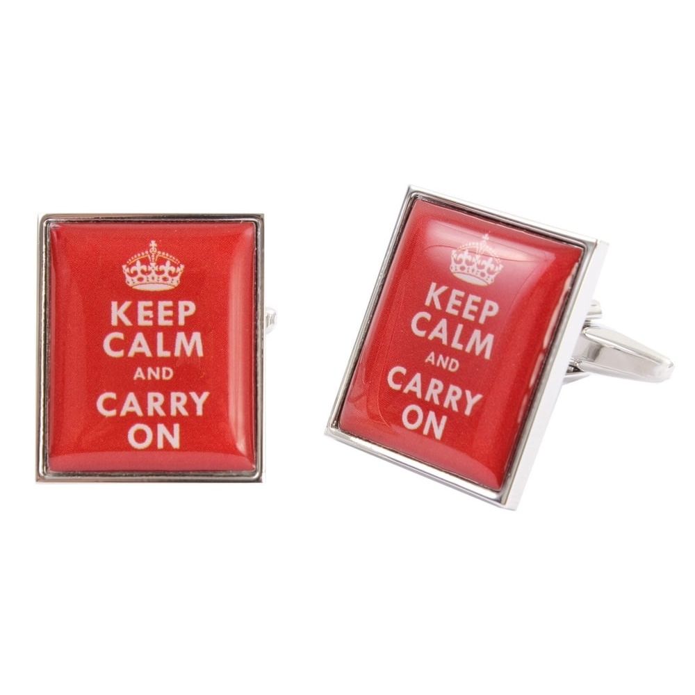 Keep Calm & Carry On Cufflinks