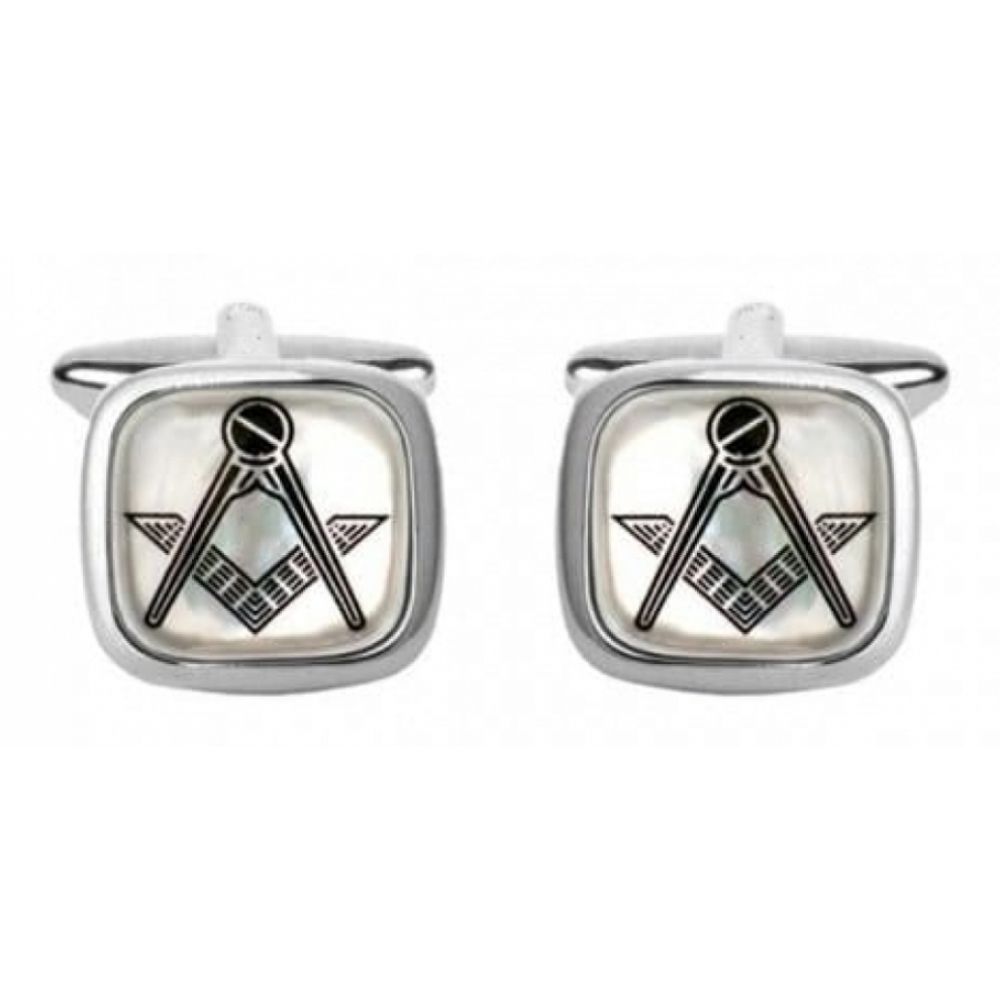 Mother Of Pearl Masonic Cufflinks