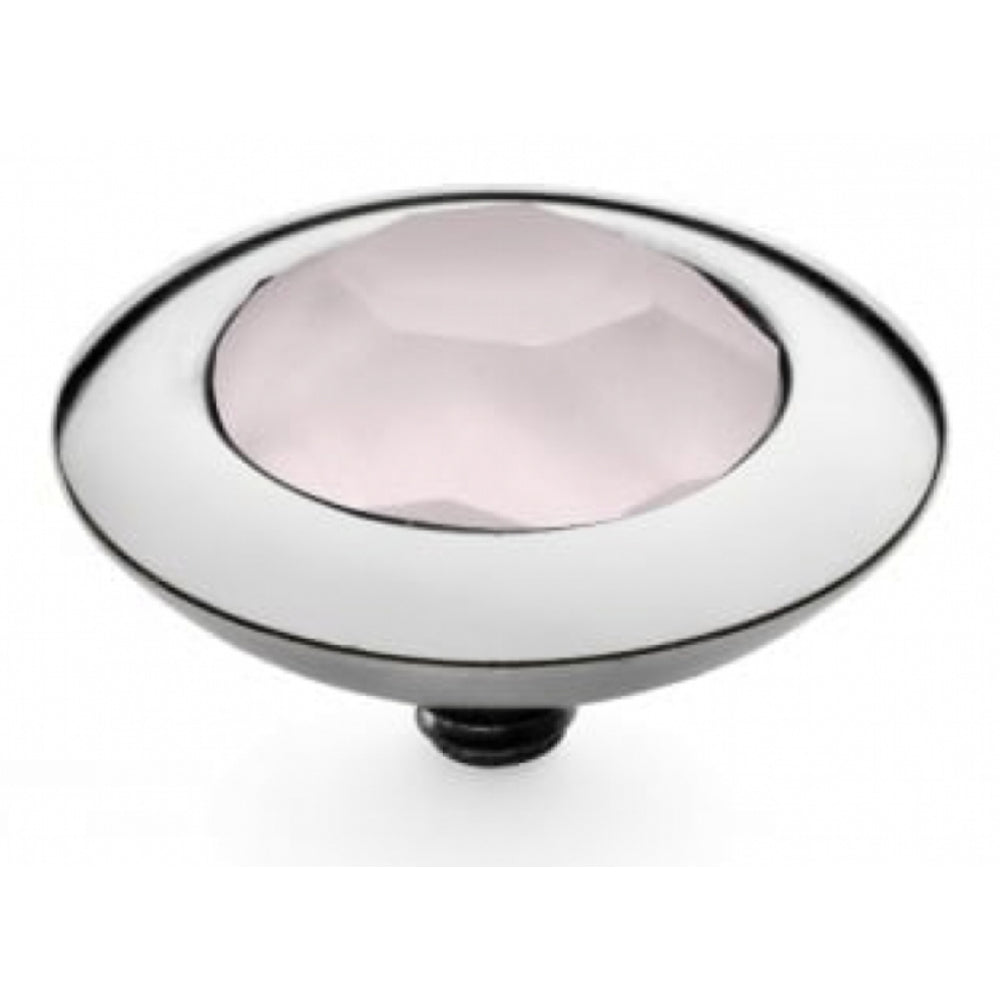 Famosa Stainless Steel 13mm Tondo Powder Rose Ring Top