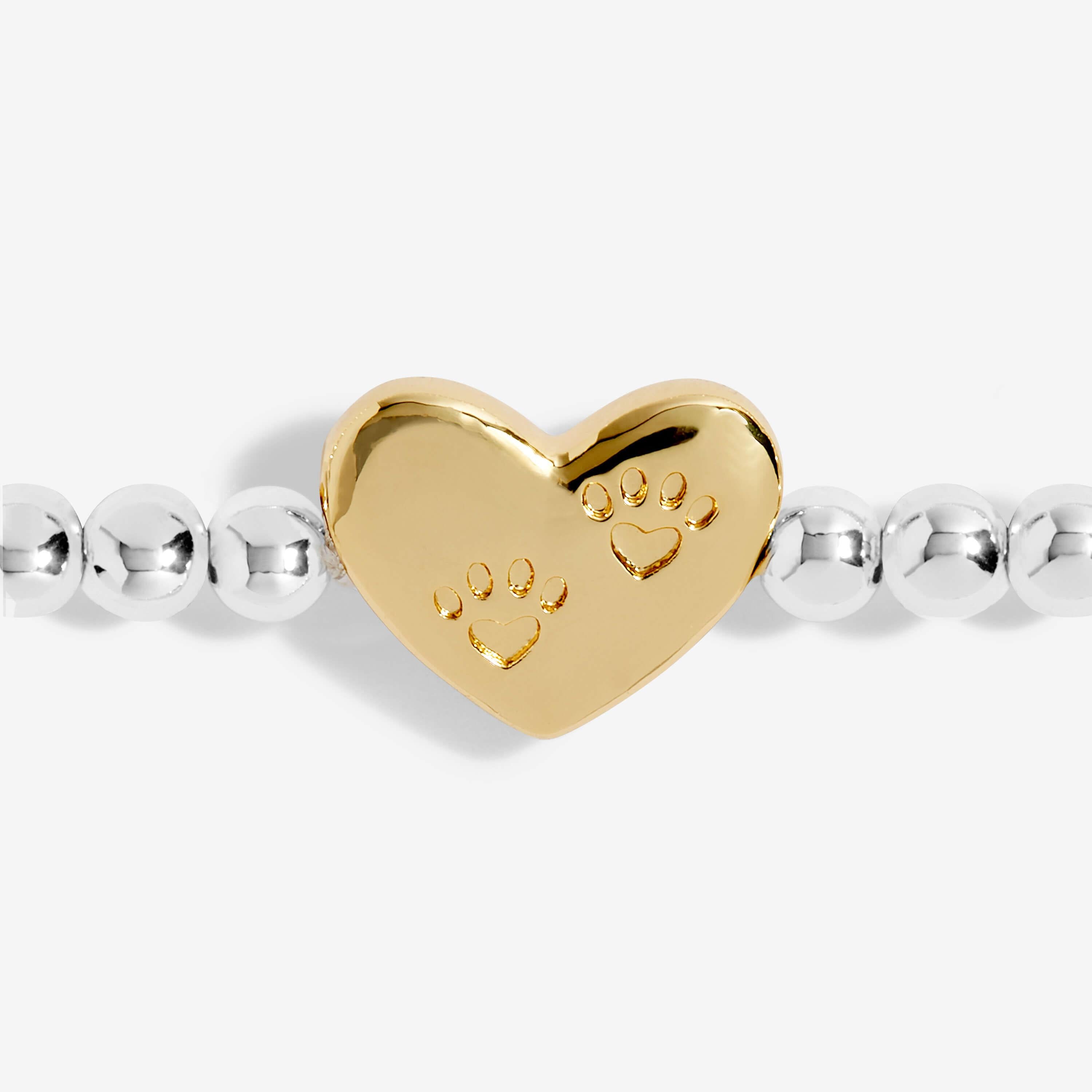 Beautifully Boxed A Littles | Pets Leave Pawprints On Our Hearts | Silver | Bracelet | 17.5cm Stretch