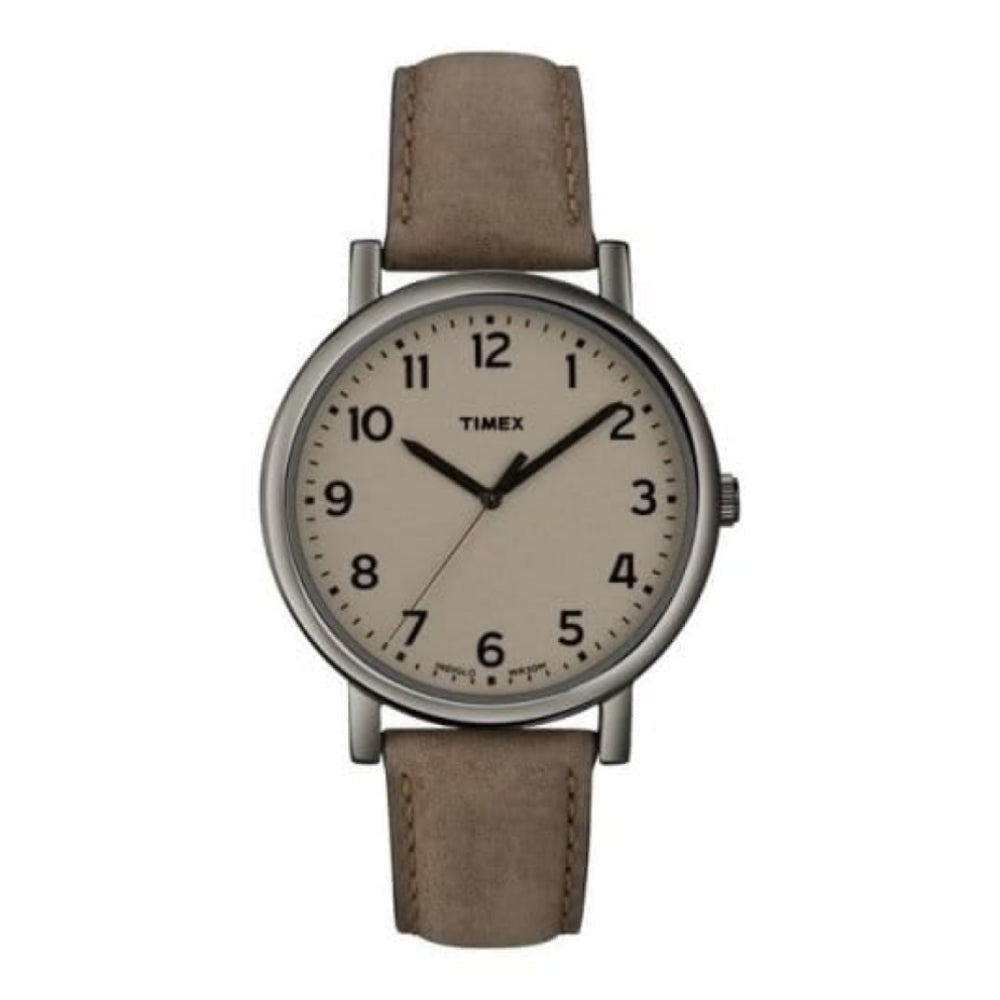 Gents Easy Reader Brown Leather Watch