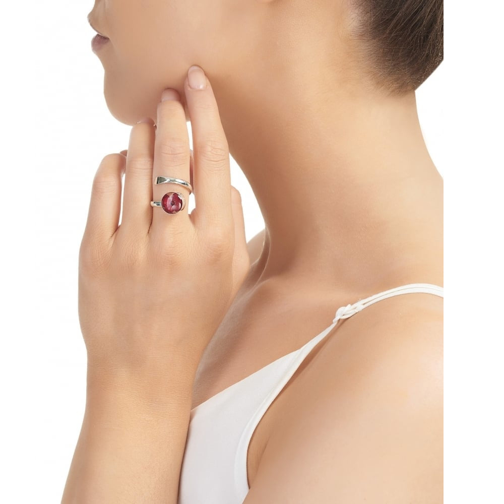 Silver Ring (Adjustable) - Poppy - Round