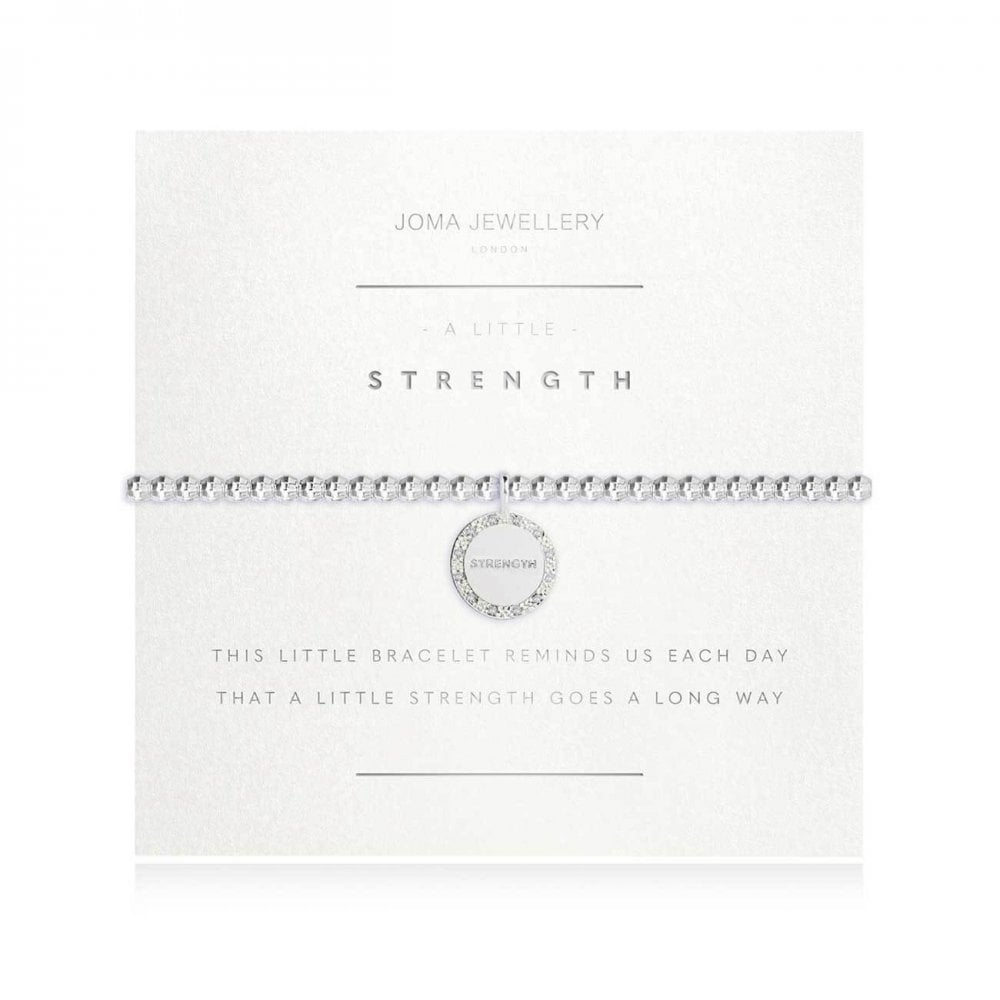A Little | Strength | Silver | Bracelet (Faceted) | 17.5cm Stretch