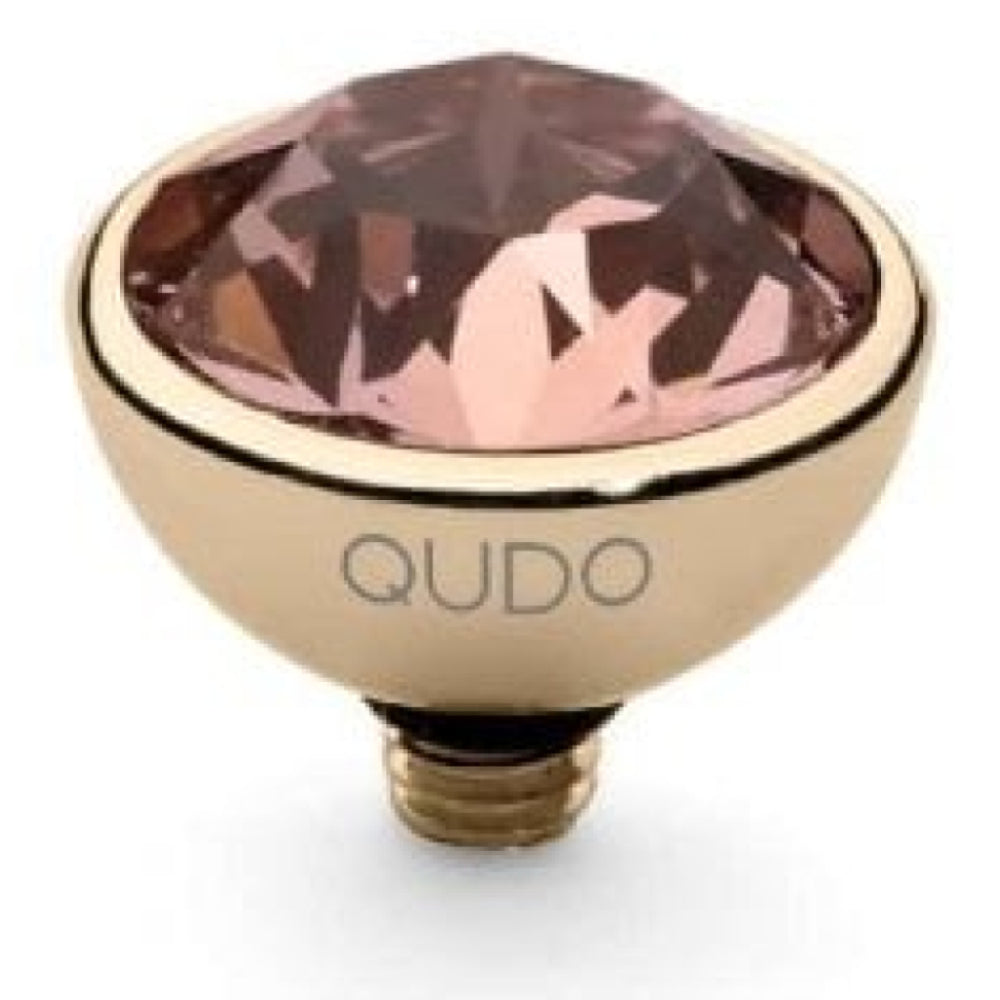 Famosa Gold 10mm Bottone Ring Top Vintage Rose