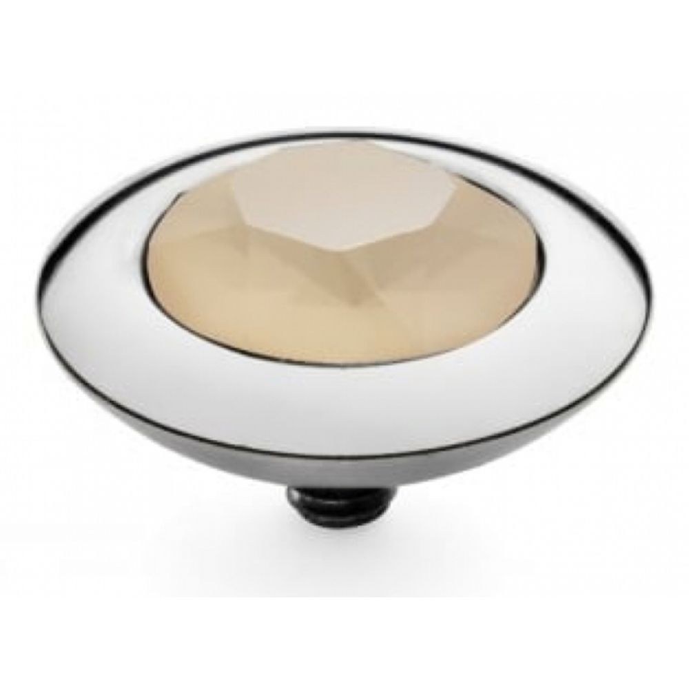 Famosa Stainless Steel 13mm Tondo Ivory Cream Ring Top