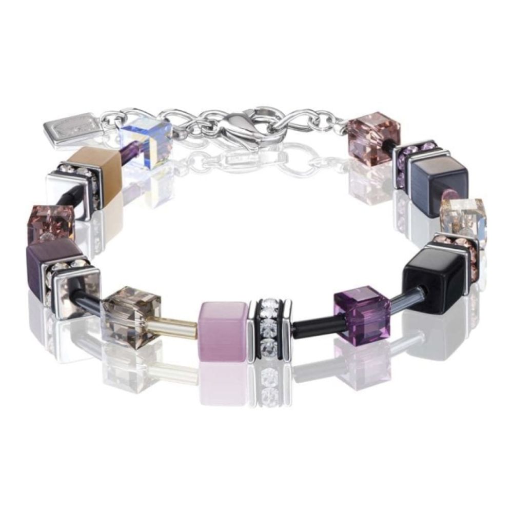 Geo Cube Violet-Rose Bracelet