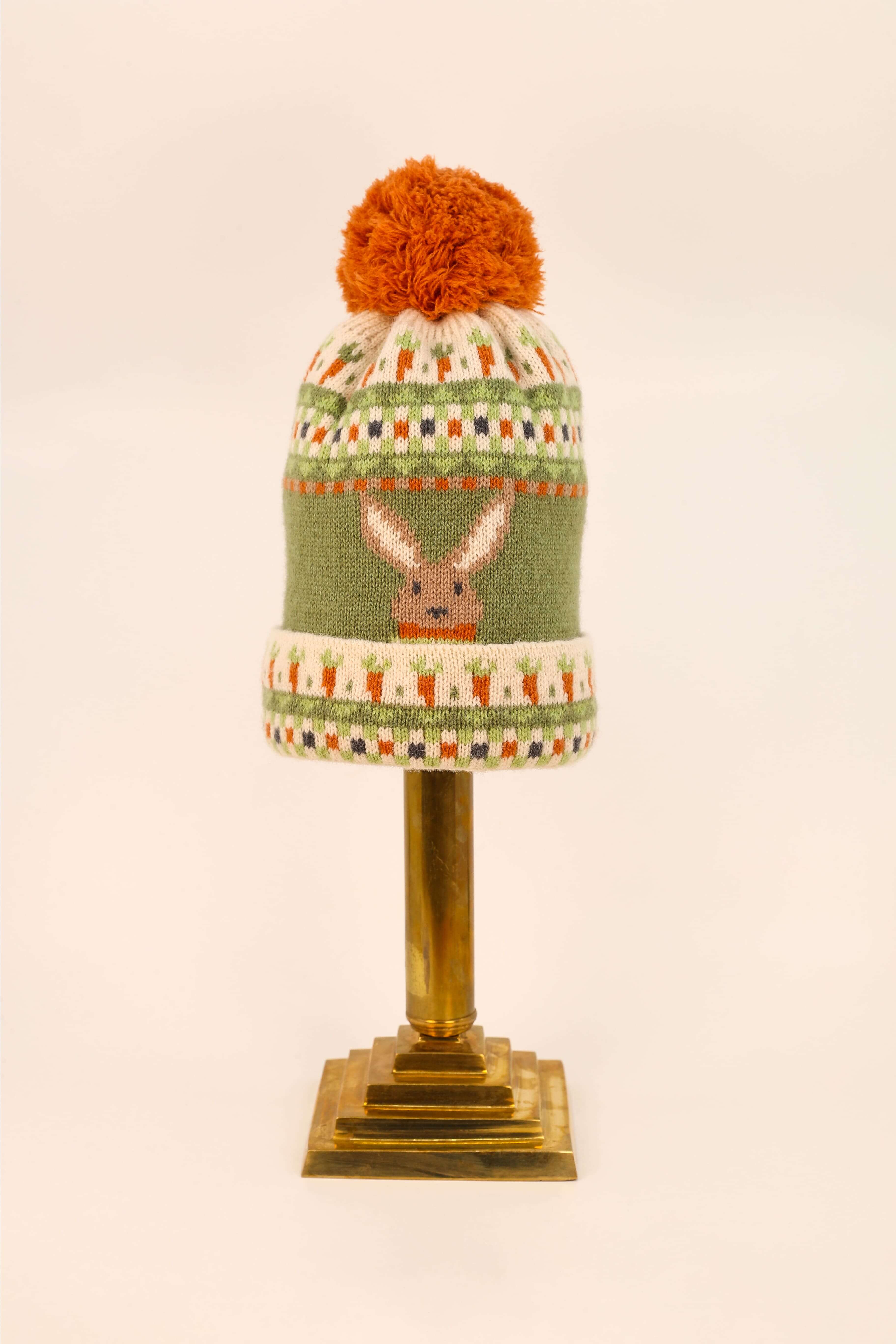 Kids Knitted Hat - Bunny/Carrot