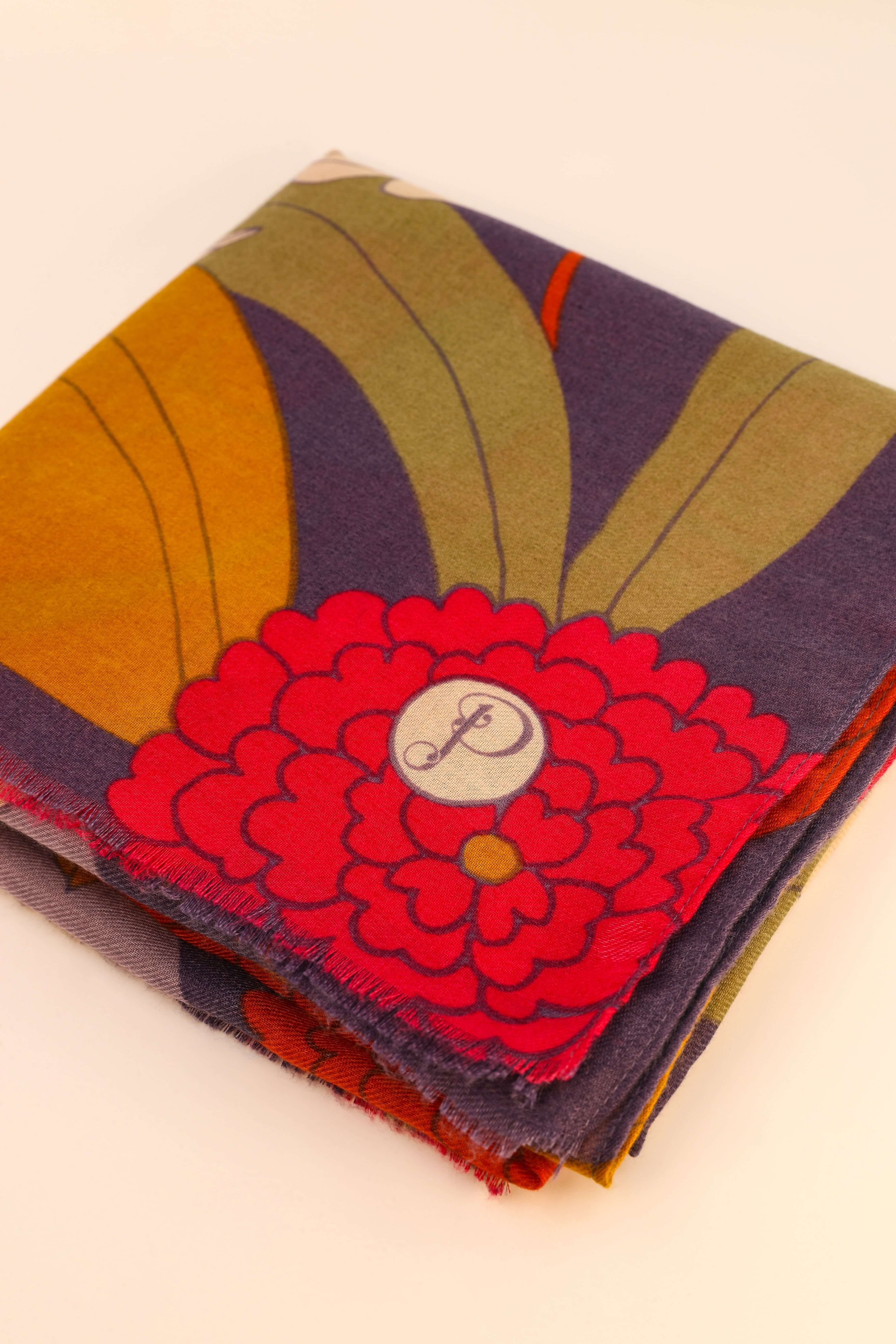 Winter Floral Printed Scarf
