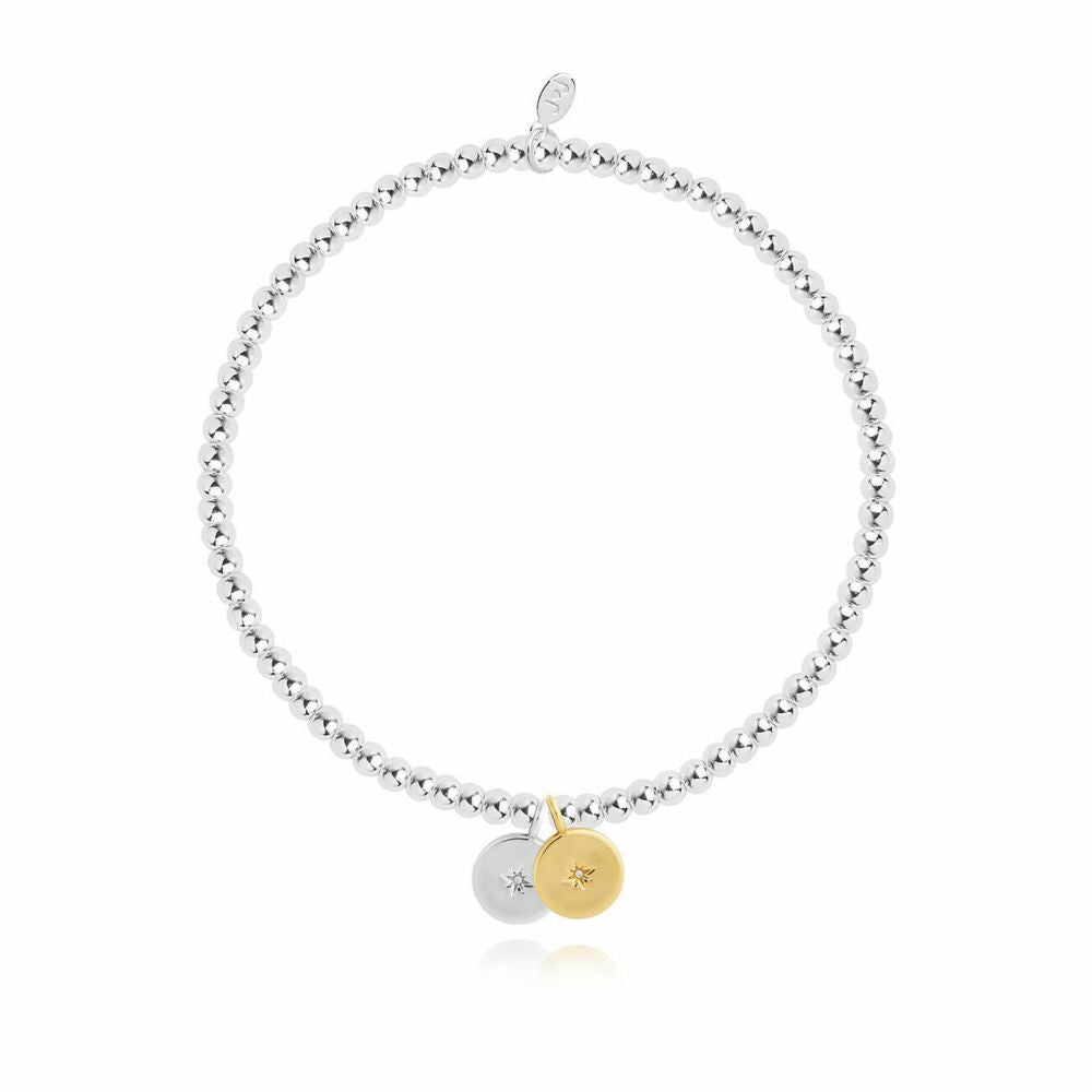 A Little | Fabulous Friend | Silver And Gold | Bracelet | 17.5cm Stretch (German)
