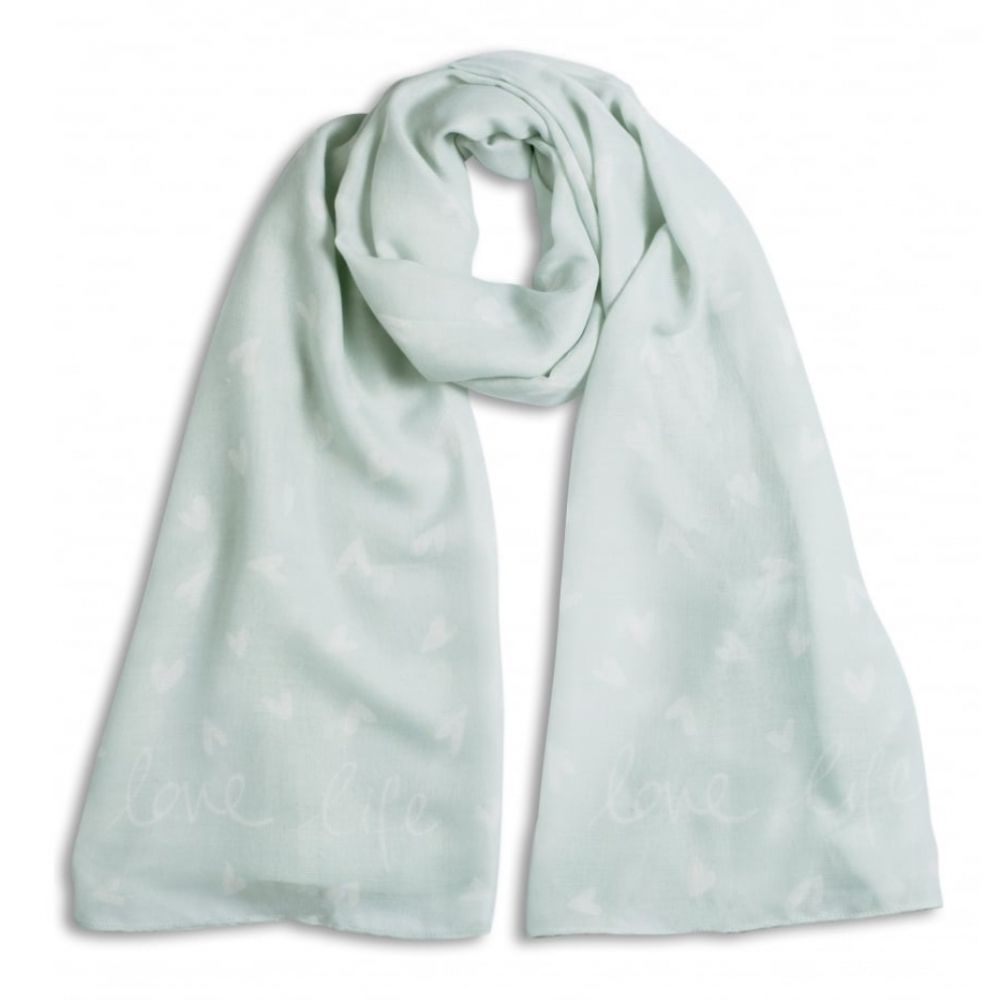 Sentiment Scarf - Love Life - Pistachio