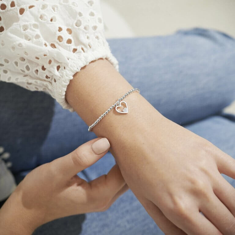 A Little Happy First Mother's Day Silver Bracelet