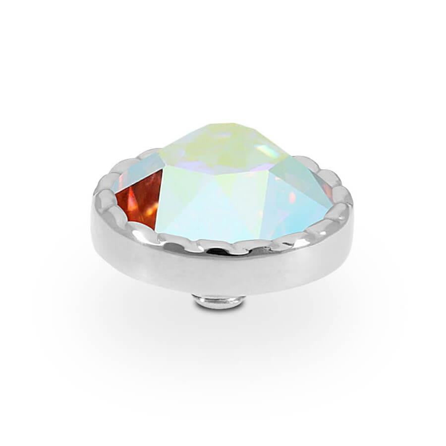 Bocconi Flat 9mm Crystal Aurora Boreale Top (S/P)