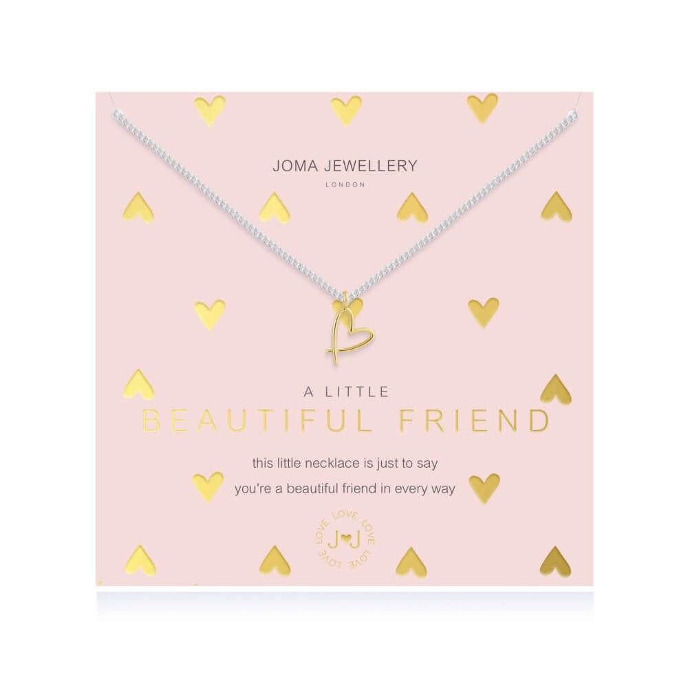 A Little Beautiful Friend Silver Gold Necklace