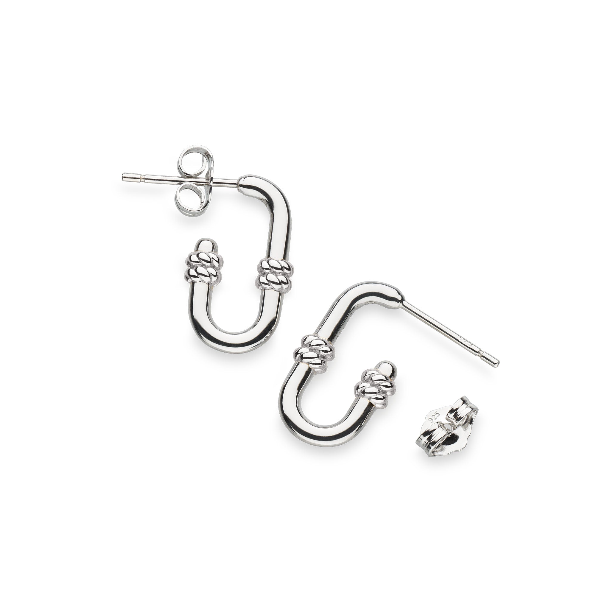 Marina Rope Bar Link Stud Hoop Earrings