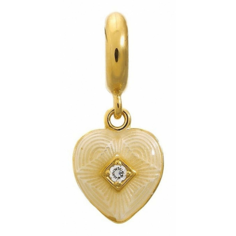 White Heart Pendant Charm