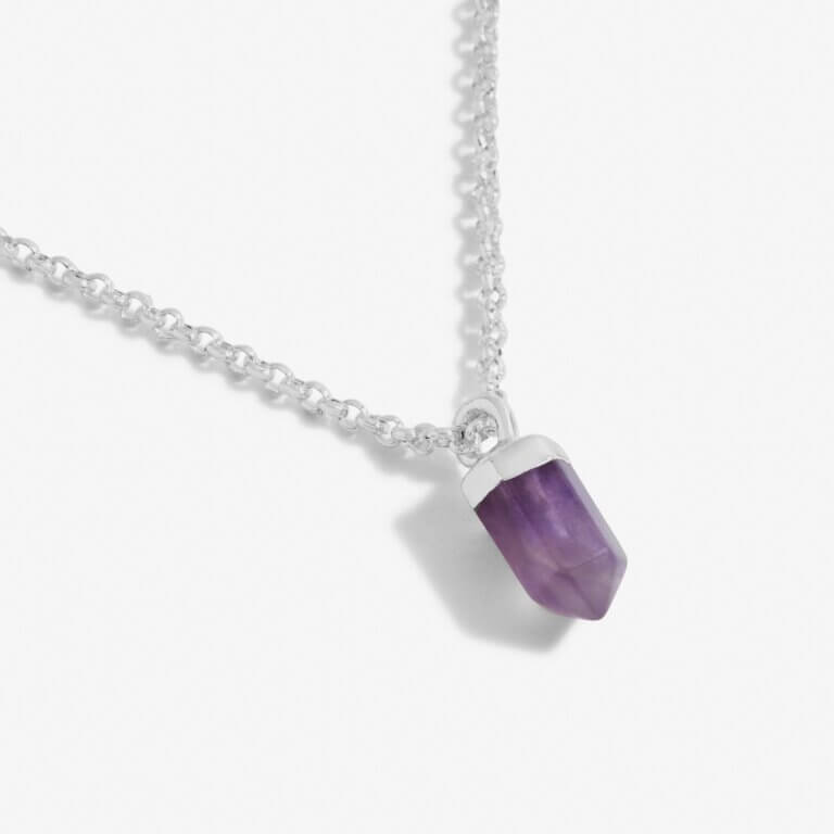 Crystal A Little | Amethyst | Silver | Necklace | 46cm + 5cm Extender