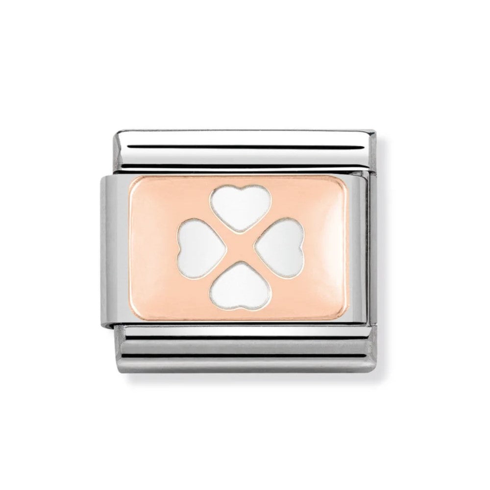 Classic Rose Gold Open Clover Link