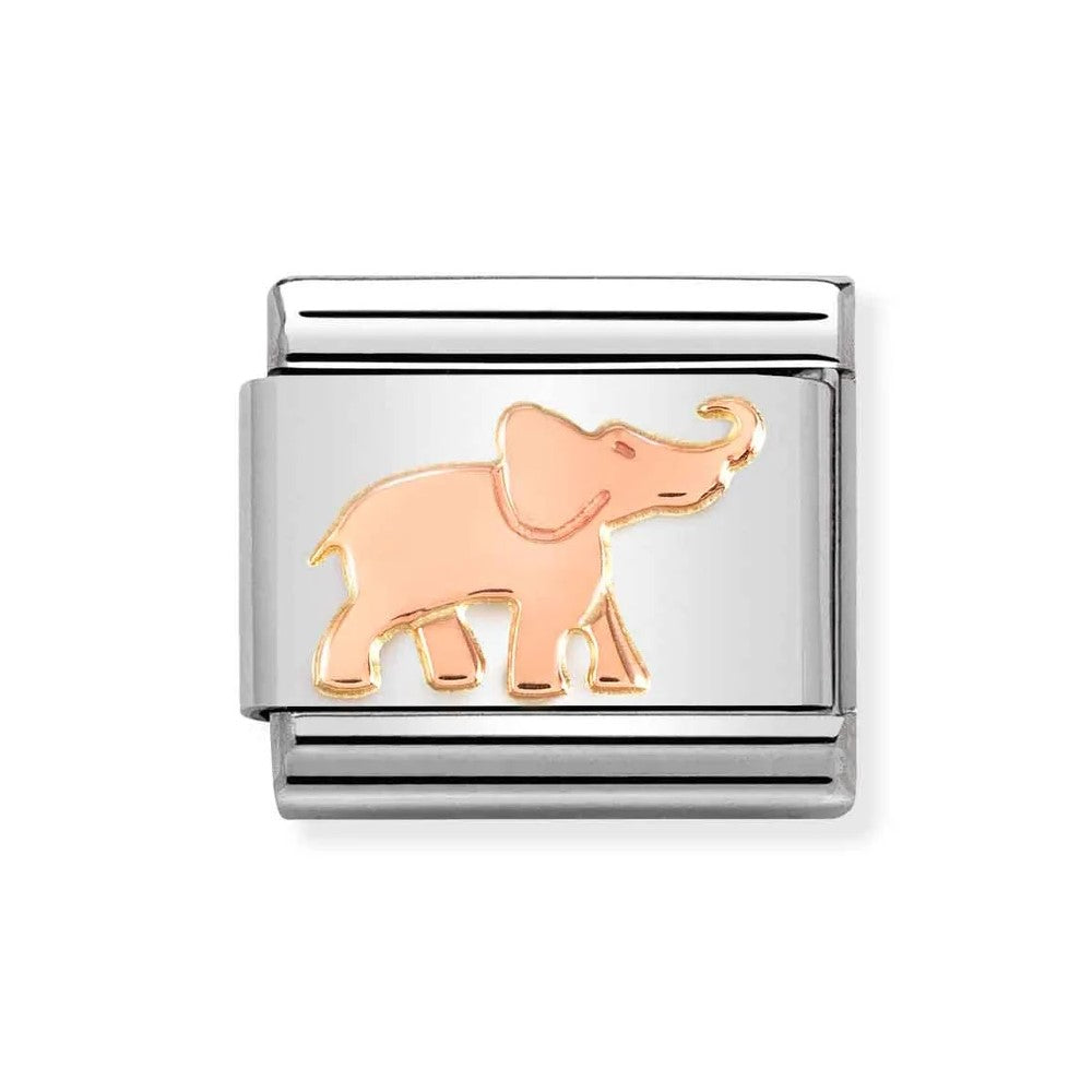 Classic Link In 9K Rose Gold Elephant Symbol