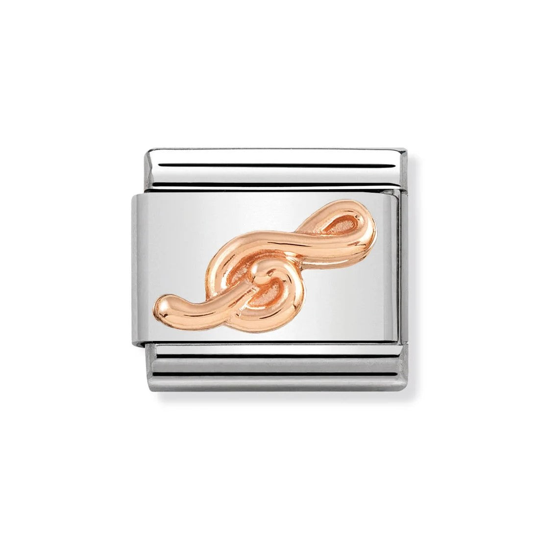Classic Symbols Link Treble Clef 9k Rose Gold
