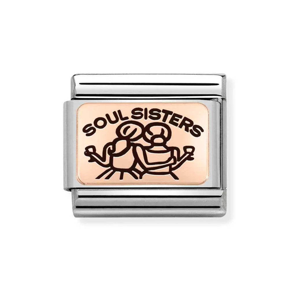 Composable Classic Plates Soul Sisters 9K Rose Gold Link
