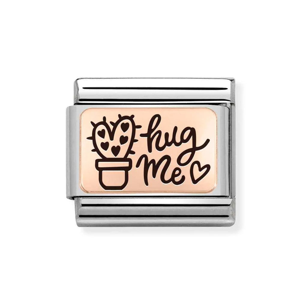Composable Classic Plates Hug Me 9K Rose Gold Link