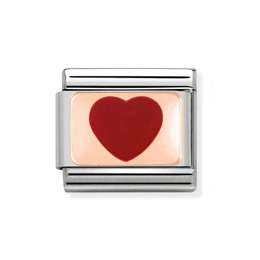 Classic Rose Red Heart Link