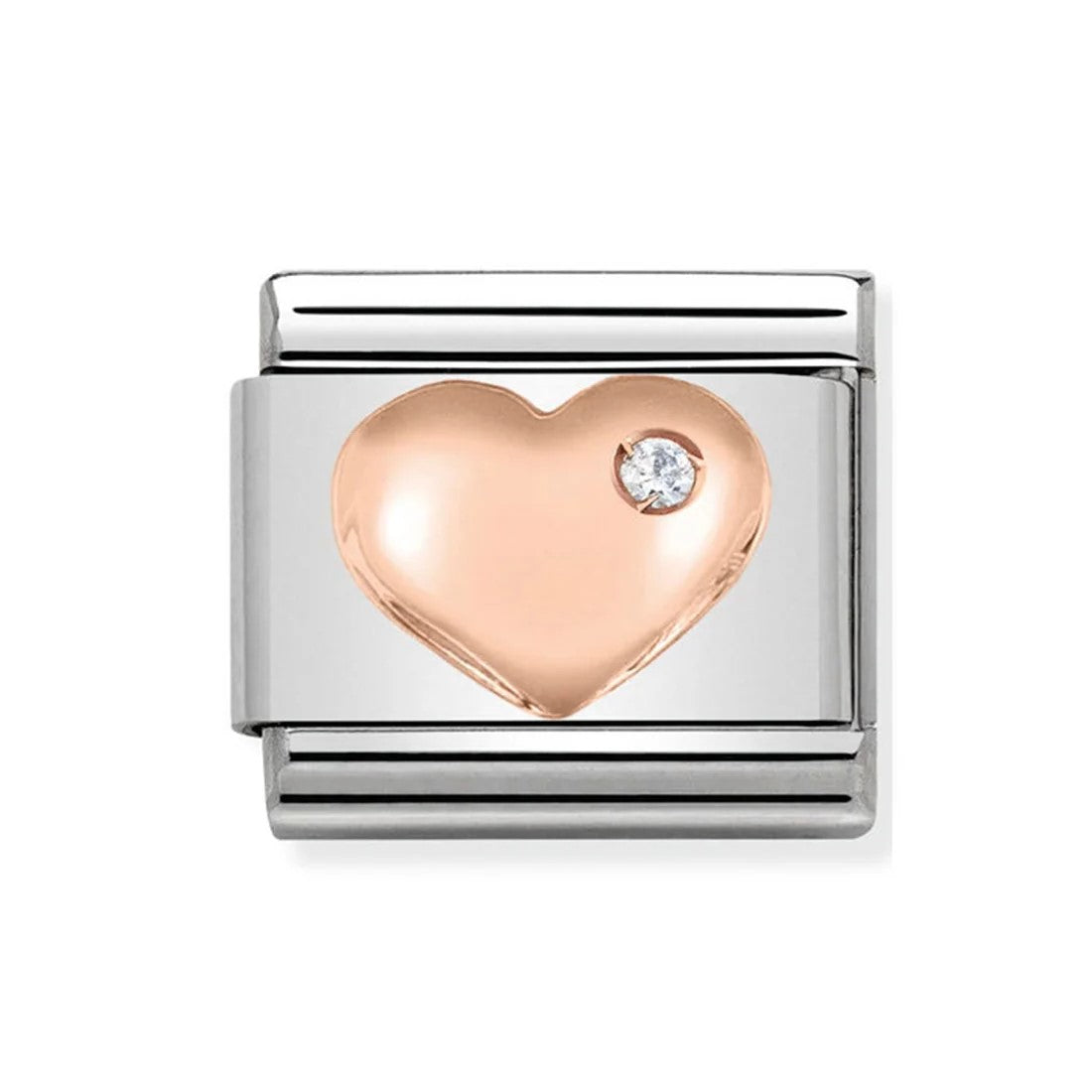 Classic Rounded Rose Gold CZ Link