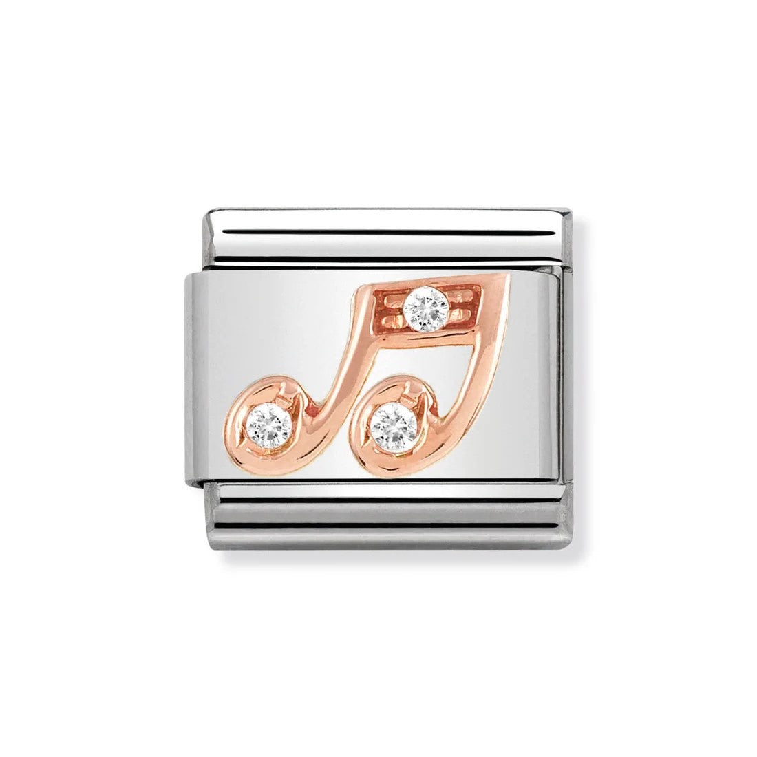 Classic Symbols Musical Note 9k Rose Gold Link