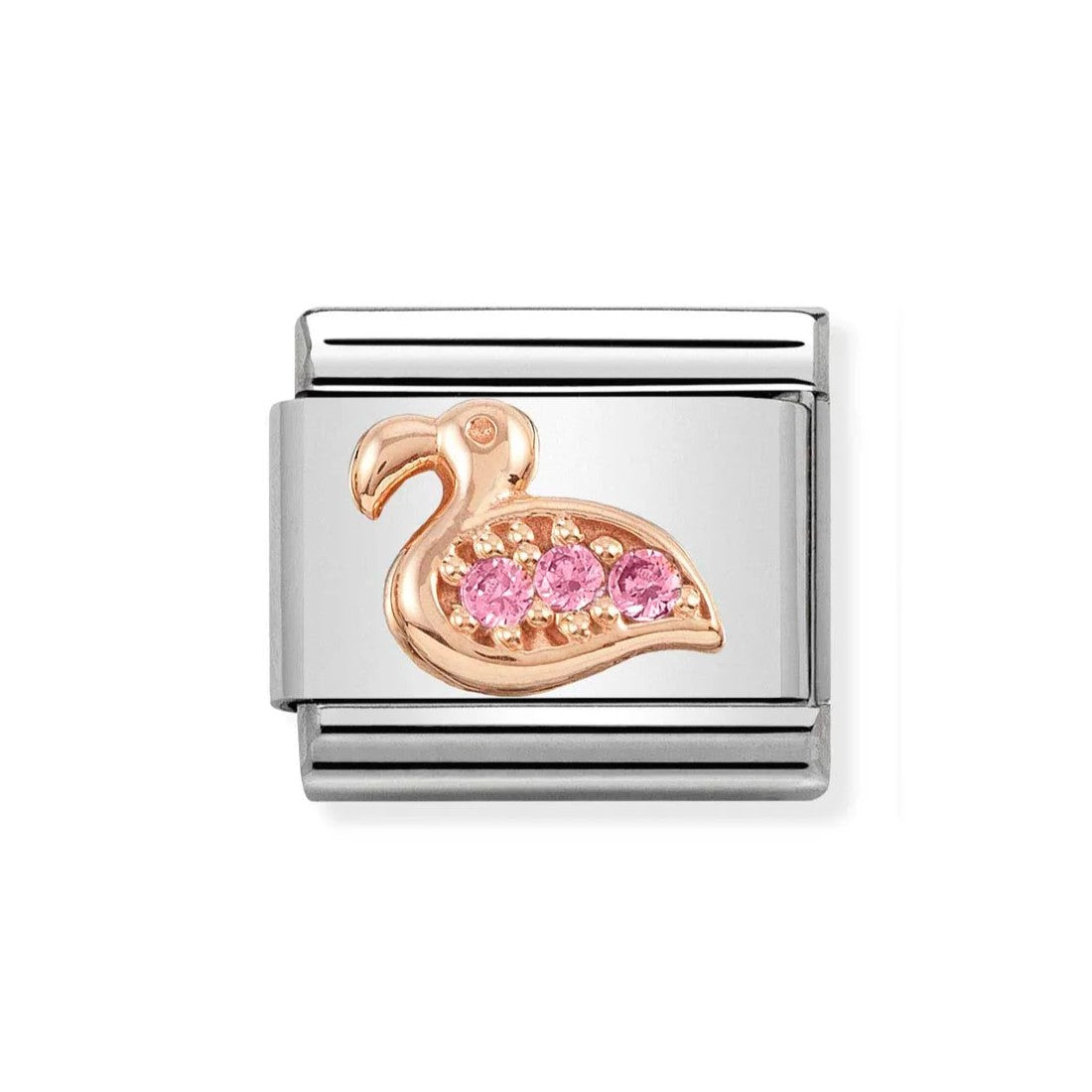 Nomination Composable Classic Symbols In Steel, 9k Rose Gold