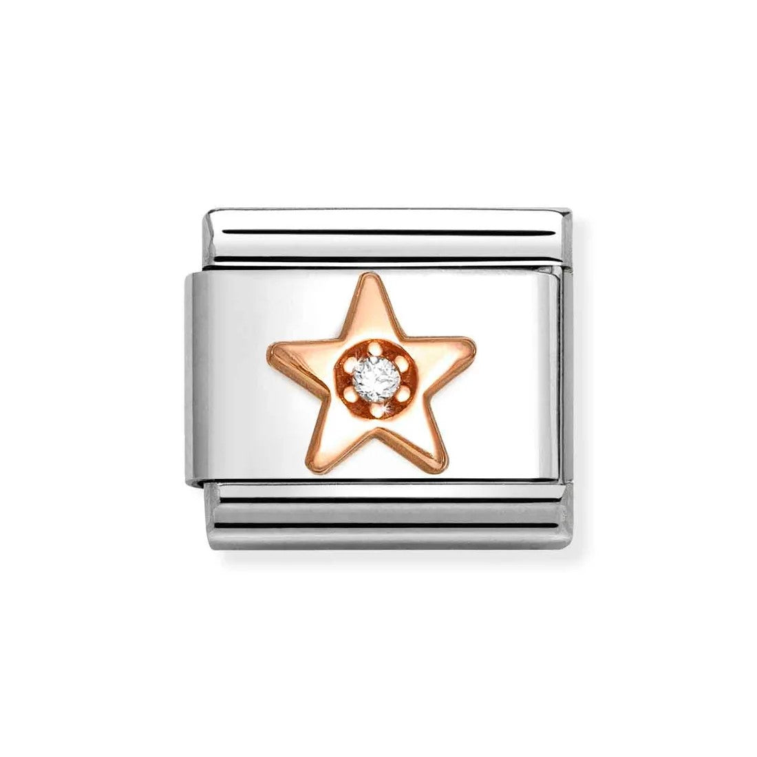 Composable Classic Link With Star In 9K RG & White CZ