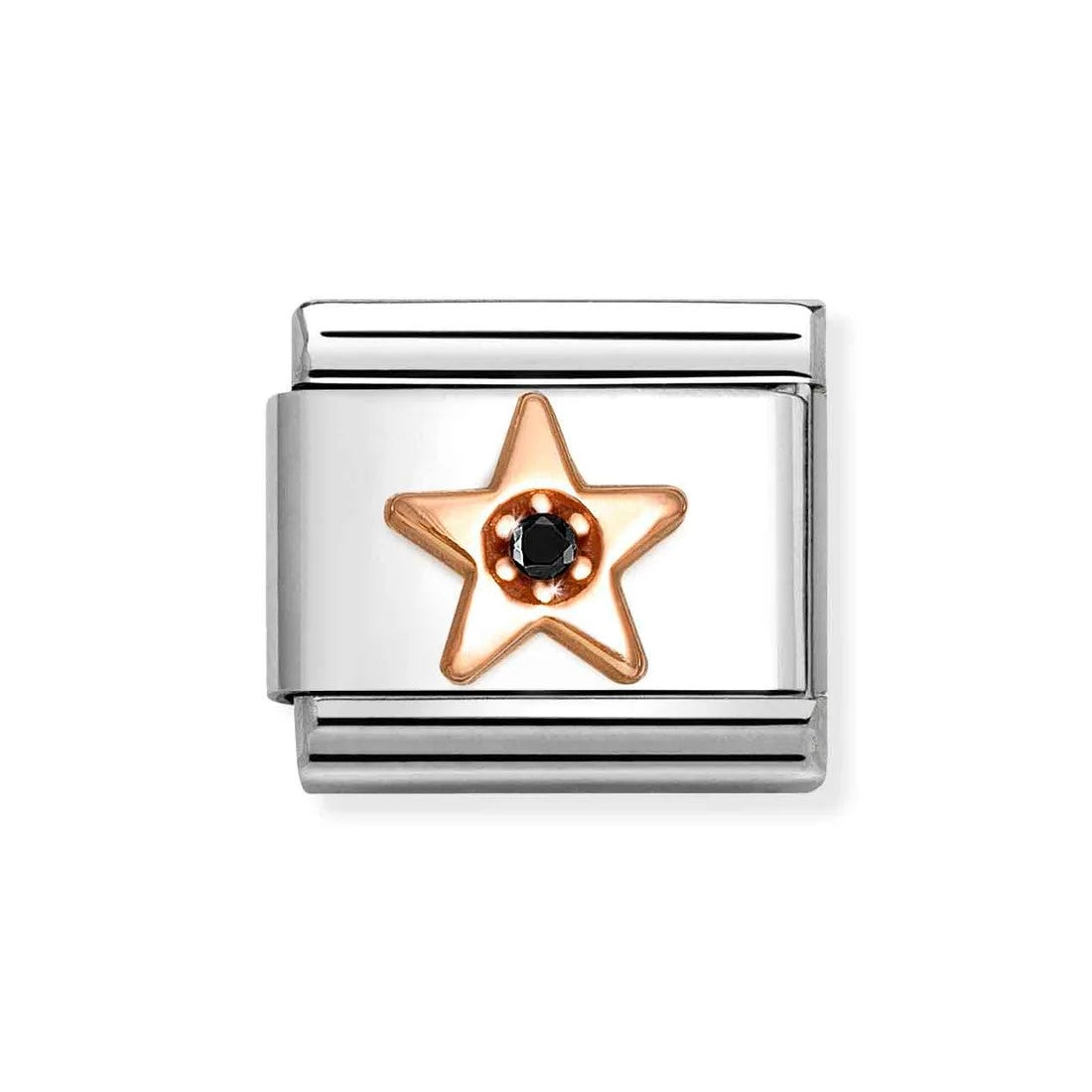 Composable Classic Link With Star In 9K RG & Black CZ