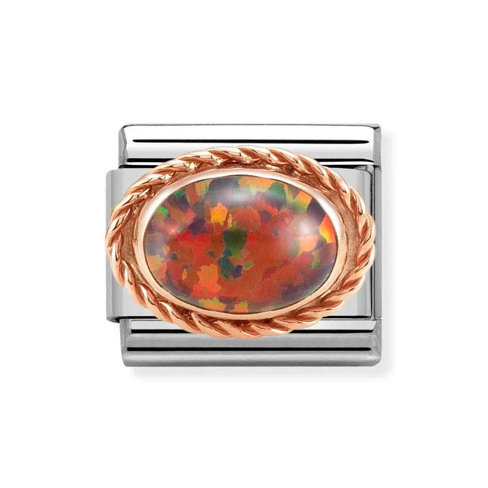 Composable Classic 9K Rose Gold Set Red Opal Link