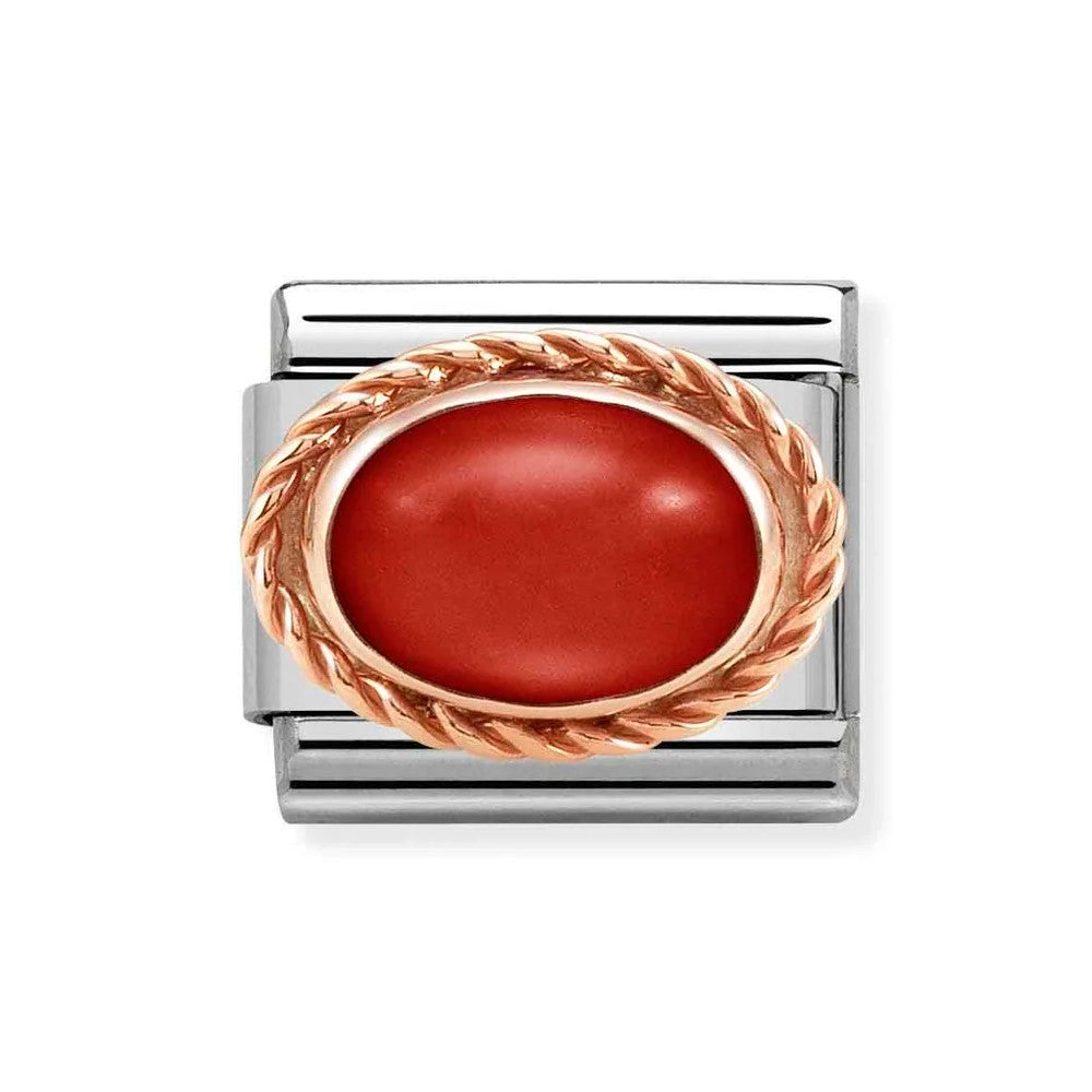 Composable Classic 9K Rose Gold Set Red Coral Link