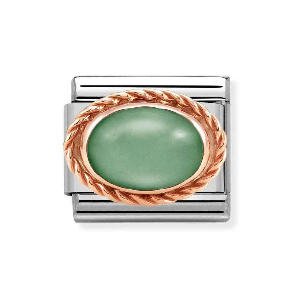 Composable Classic 9K Rose Gold Set Green Aventurine Link