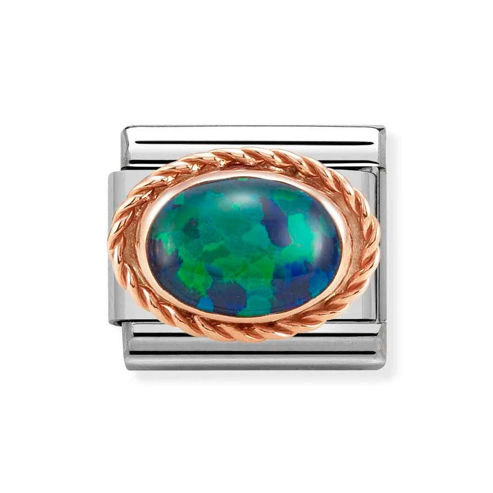 Composable Classic 9K Rose Gold Set Green Opal Link