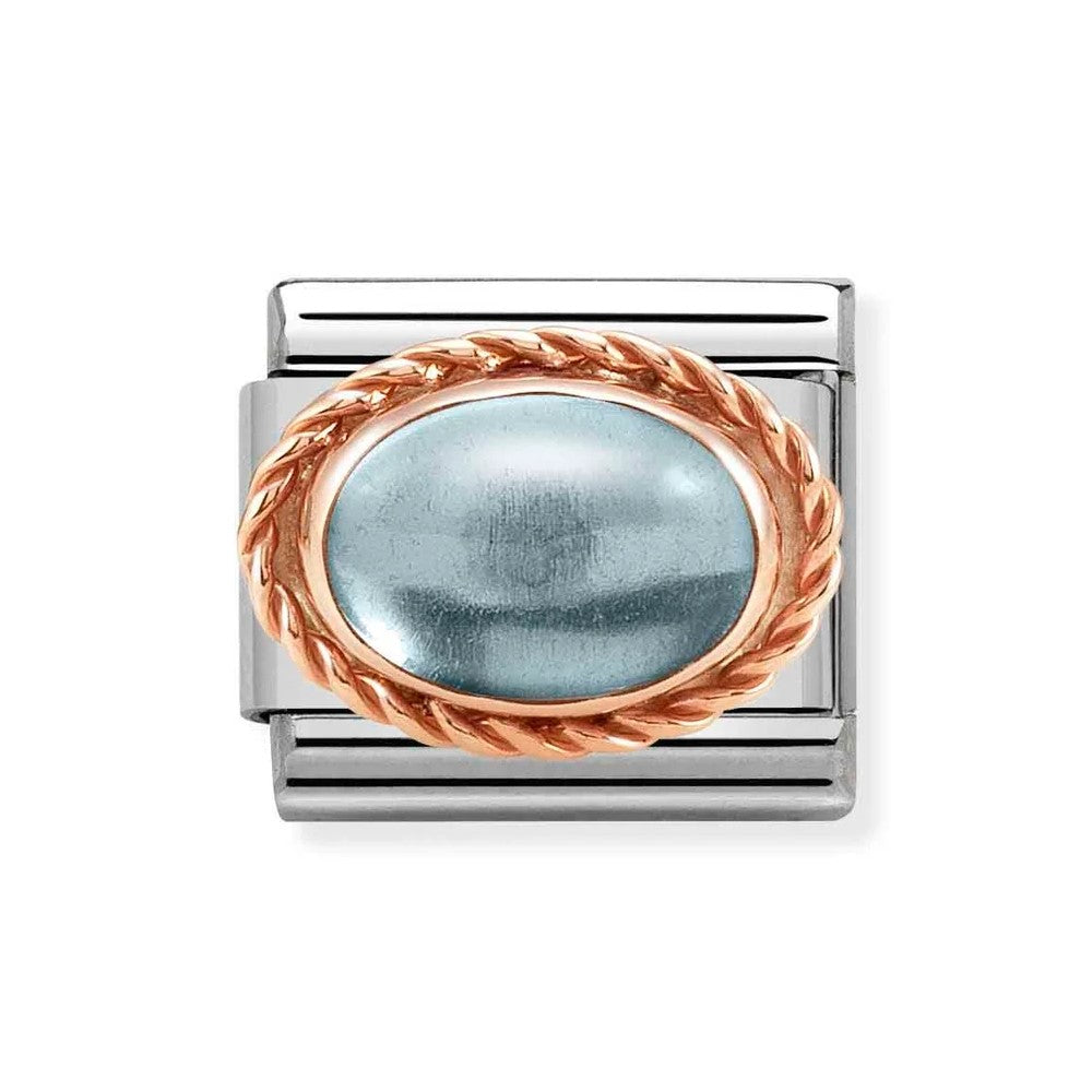 Composable Classic 9K Rose Gold Set Blue Topaz Link