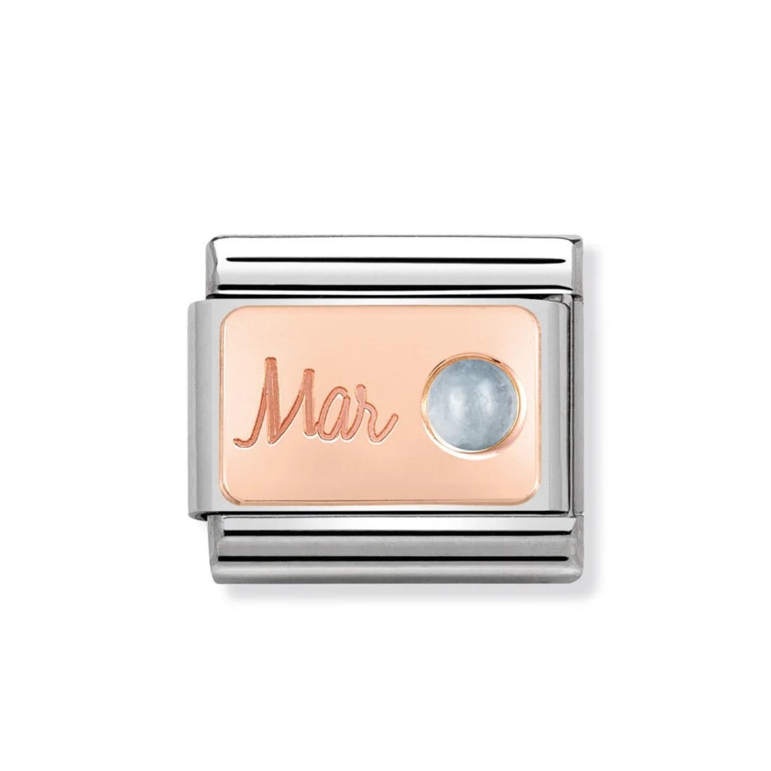 Classic Link In Stainless Steel With Rose Gold March