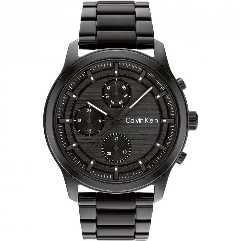 Sport Multi-function Black Dial & Bracelet Watch