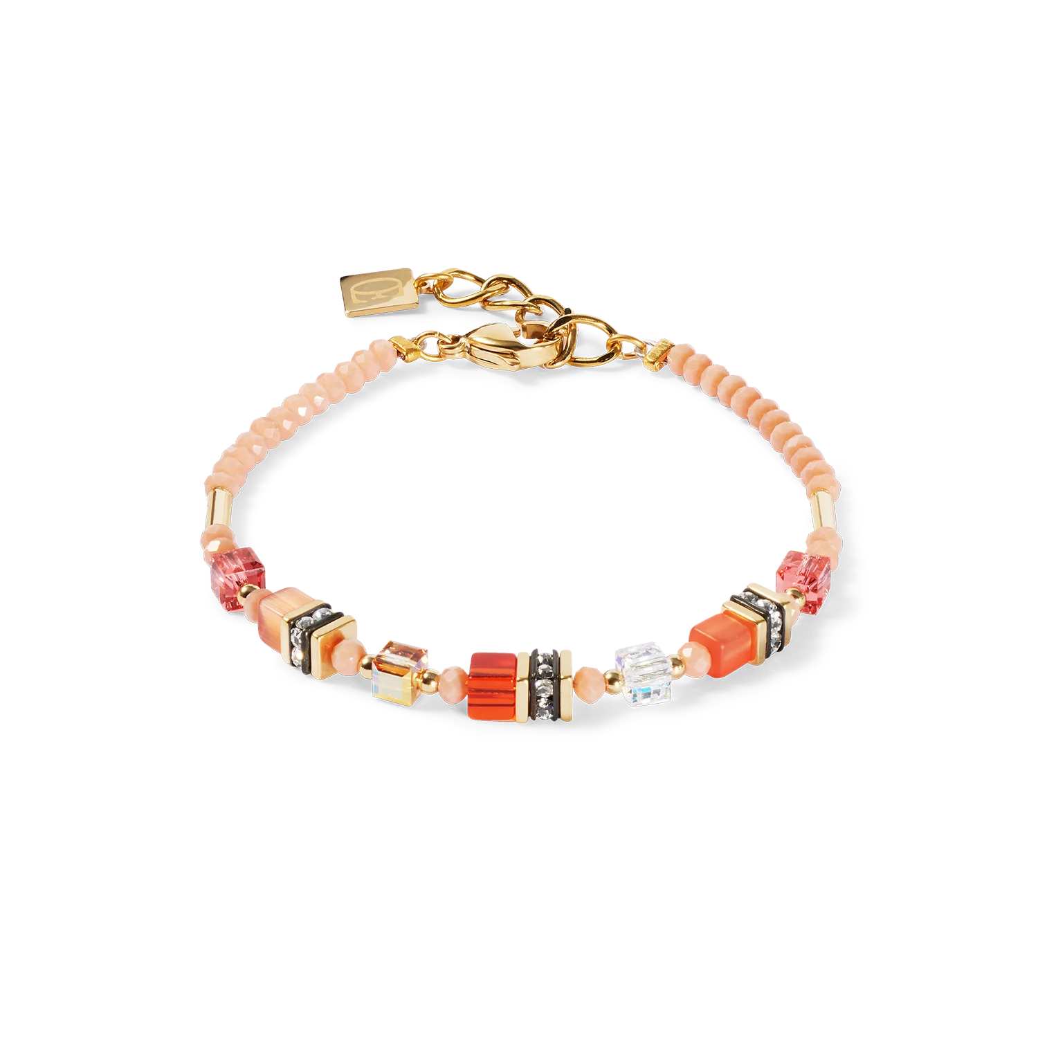 Mini Cubes Orange Bracelet