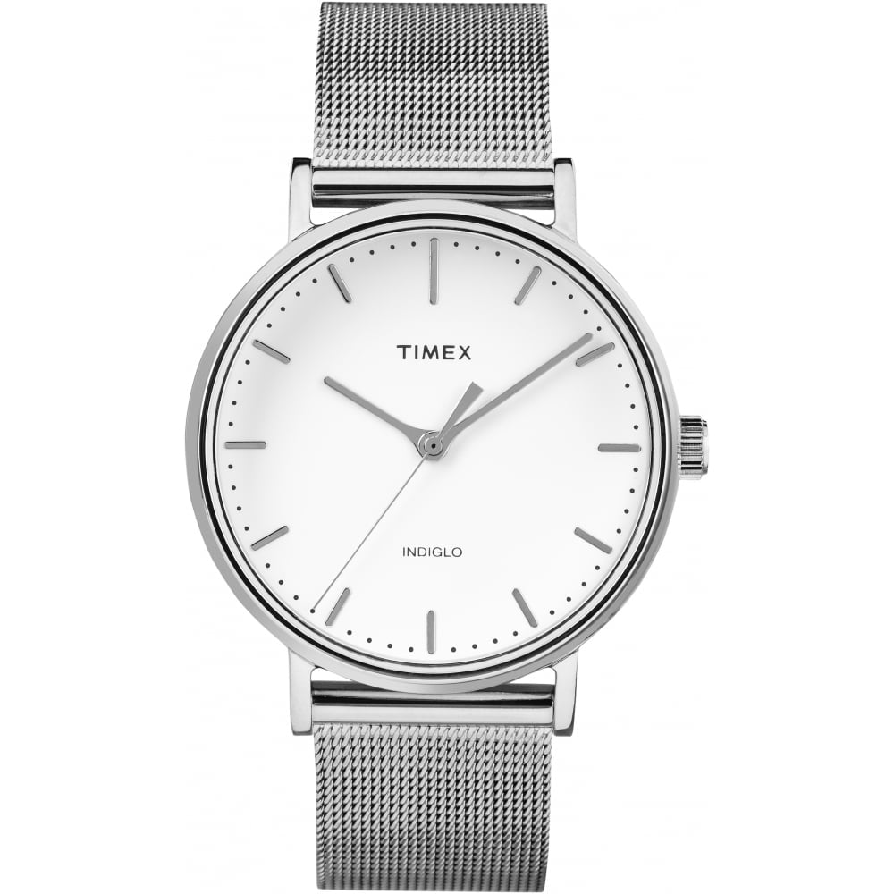 Fairfield Silver Plated White Dial & Mesh Bracelet Strap