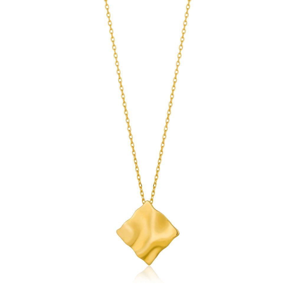 Crush Square Necklace Gold