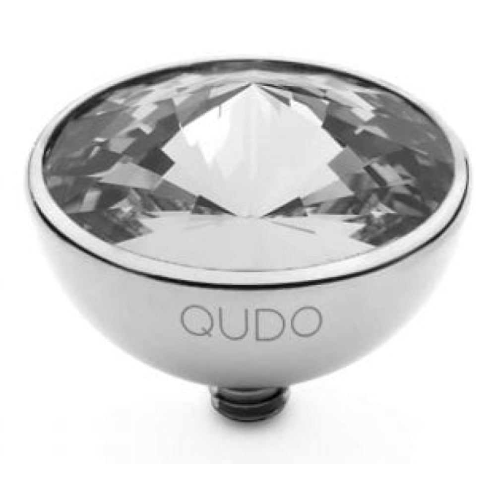 Famosa Silver 13mm Bottone Ring Top Crystal