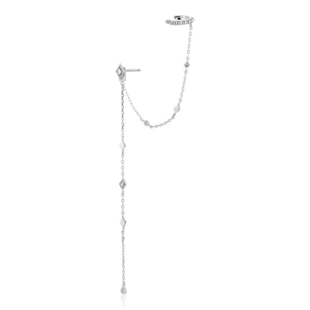 Bohemia Stud Ear Cuff Silver