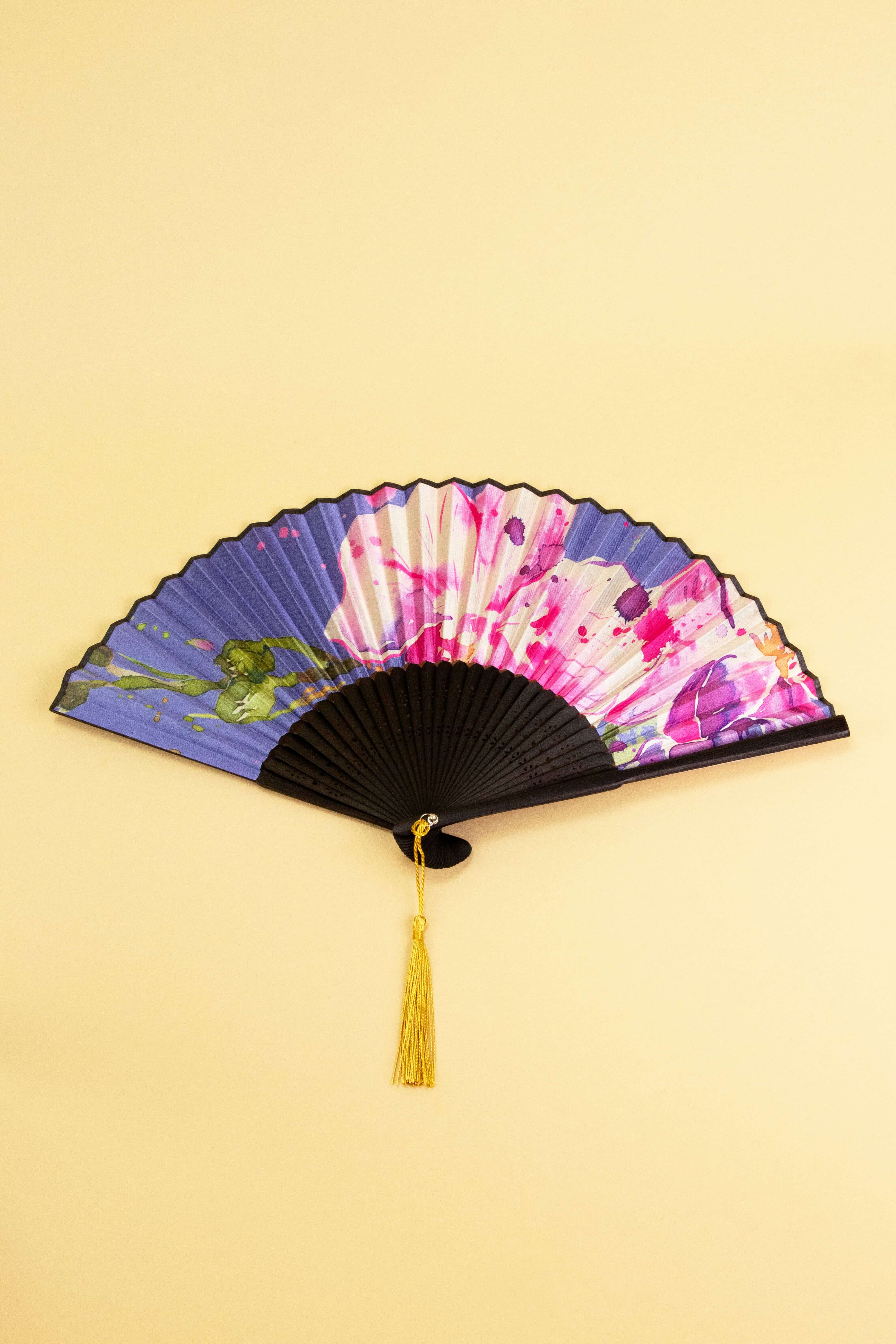 Orchid Blue Handheld Fan