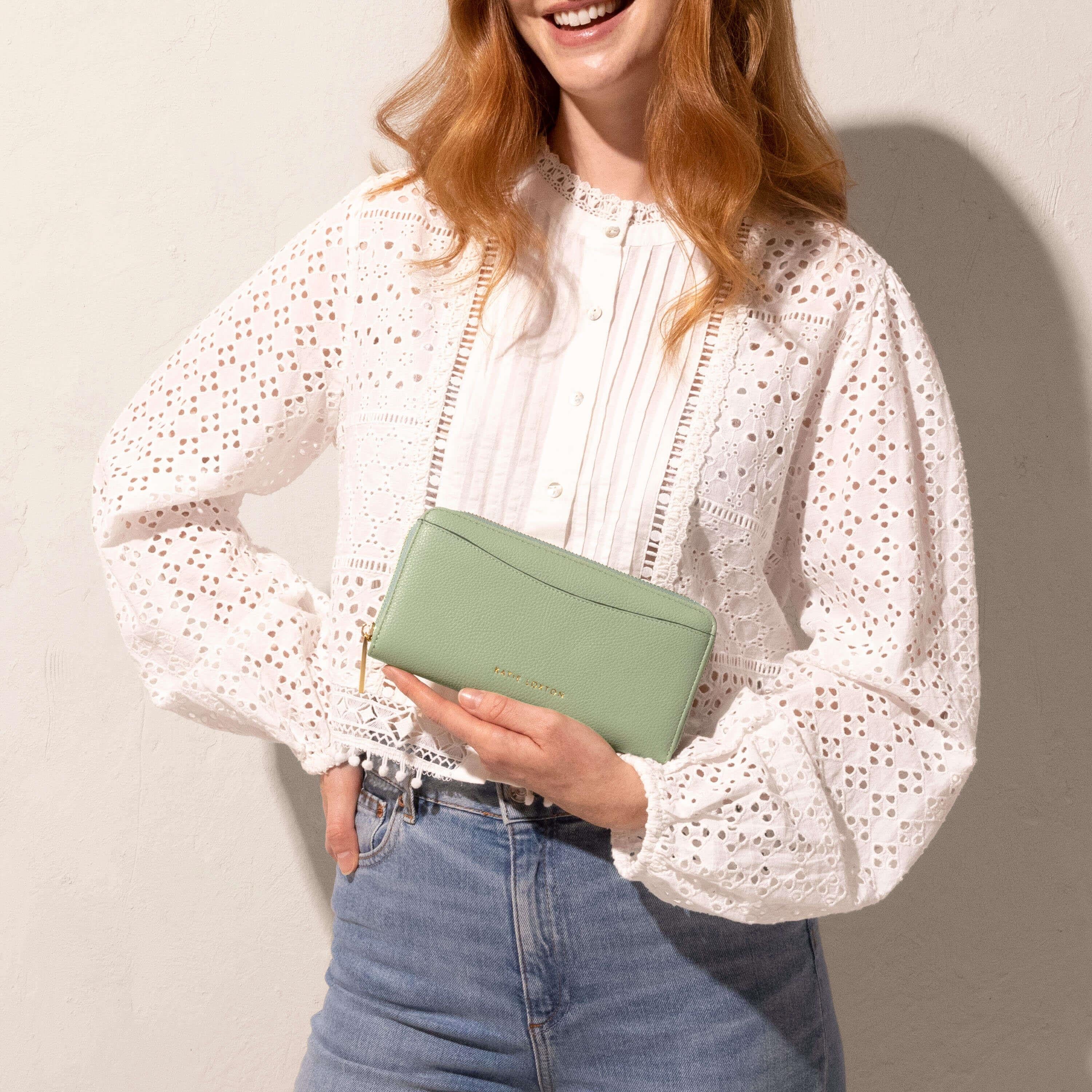 Cara Purse | Sage Green | 10 X 20 X 2.7cm