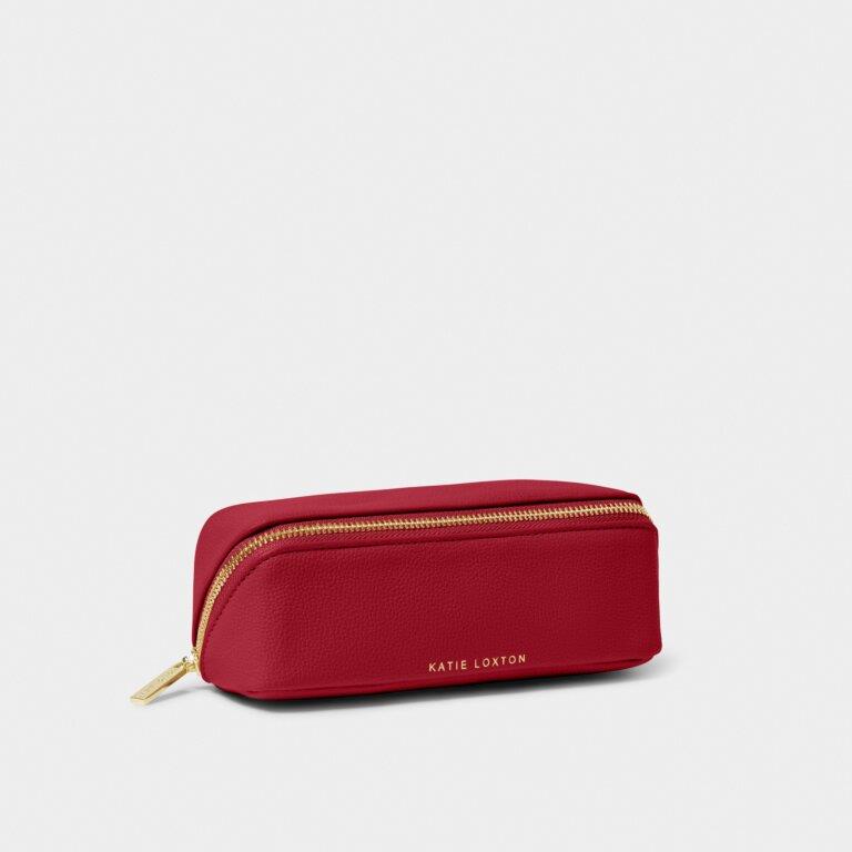 Small Make Up Bag - Garnet Red