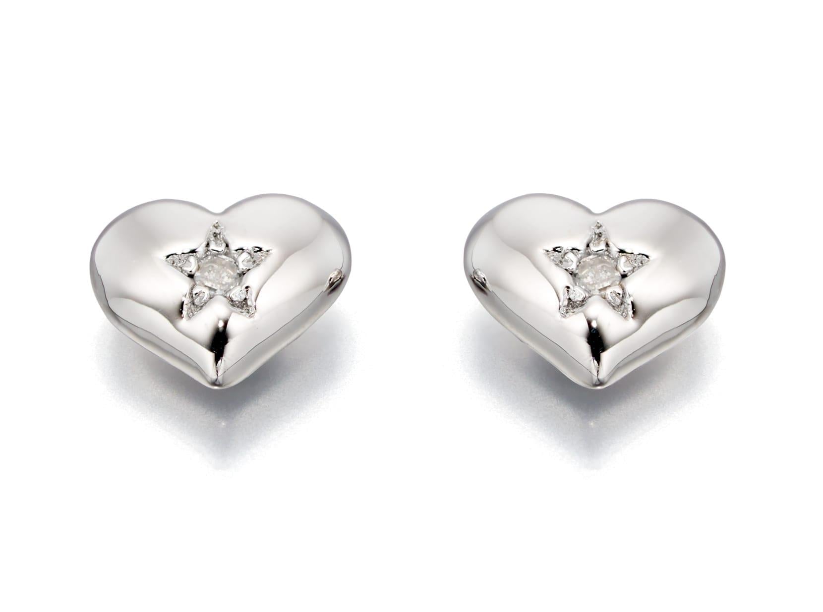 Suri - Diamond Heart Stud Earring
