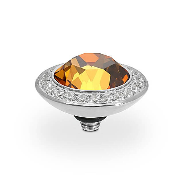 Interc Tondo Deluxe SS Light Amber 13mm Top